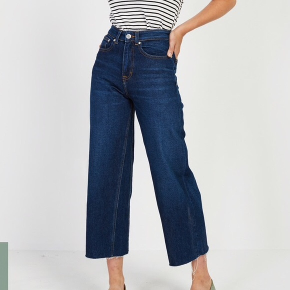 FRANK AND OAK Nina High Waist Wide Leg Jeans